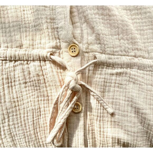 Lumière Dress Tan Spring Summer Button Down Long Sleeve Size Medium - Picture 6 of 10